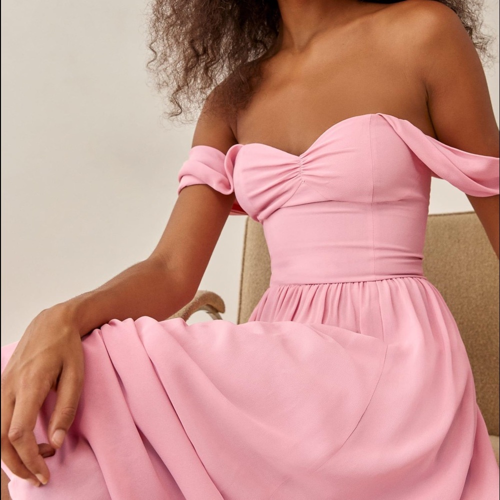 New Reformation violet dress prom 2022